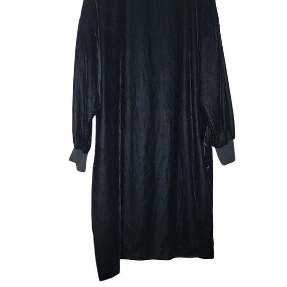 Lauren Ralph Lauren Dress Size 8 Black Dolman Sleeve Velvet - Picture 4 of 6